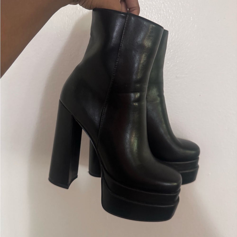 Black Platform Ankle Boots